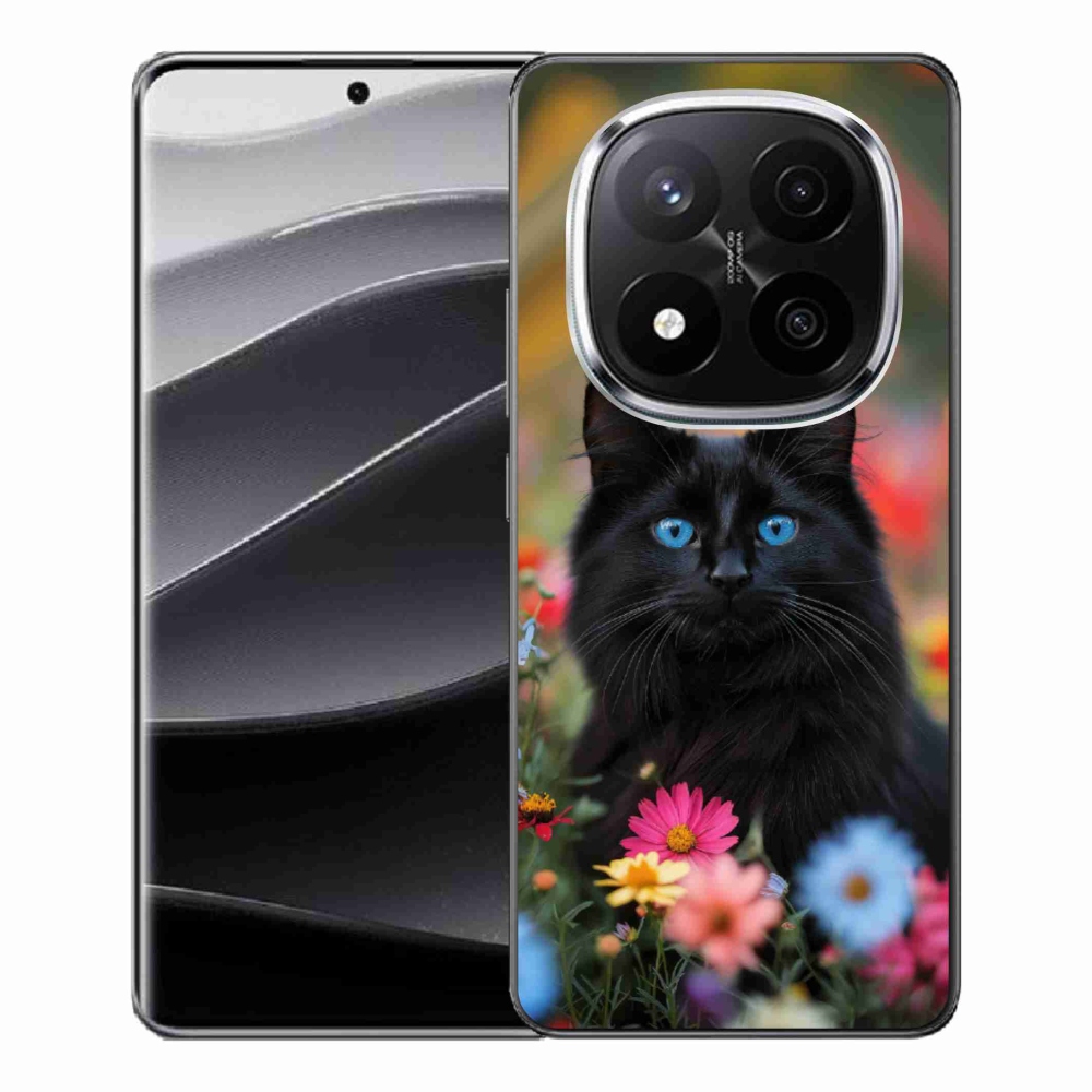 Gélový kryt mmCase na Xiaomi Remdi Note 14 Pro+ 5G - čierne mačiatko 4