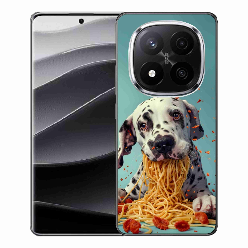 Gélový kryt mmCase na Xiaomi Remdi Note 14 Pro+ 5G - dalmatín a špagety