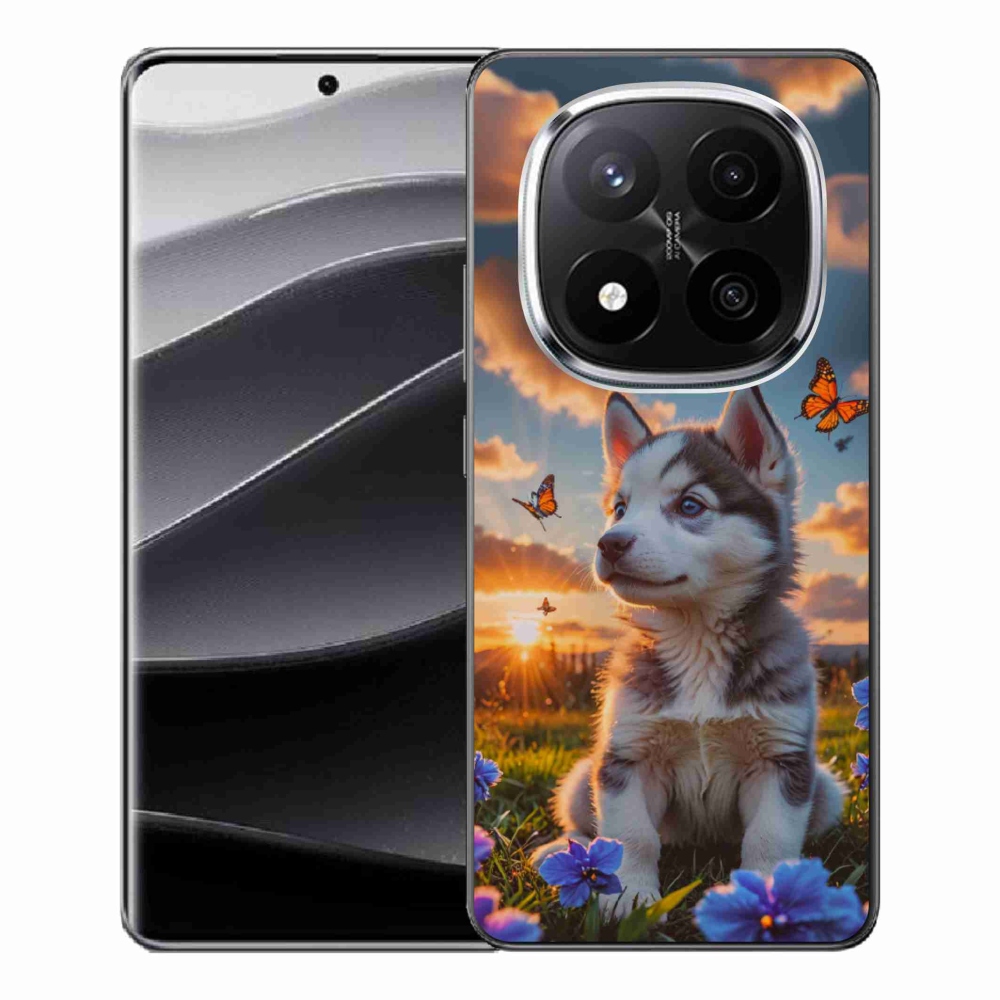 Gélový kryt mmCase na Xiaomi Remdi Note 14 Pro+ 5G - husky pri západe slnka