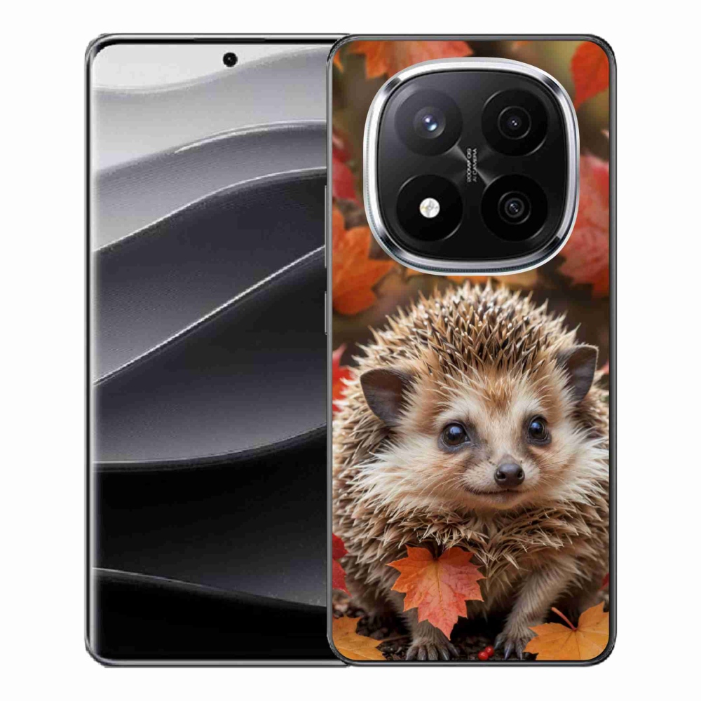 Gélový kryt mmCase na Xiaomi Remdi Note 14 Pro+ 5G - ježko v lístii