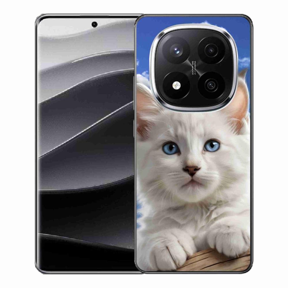 Gélový kryt mmCase na Xiaomi Remdi Note 14 Pro+ 5G - mačiatko a oblaky