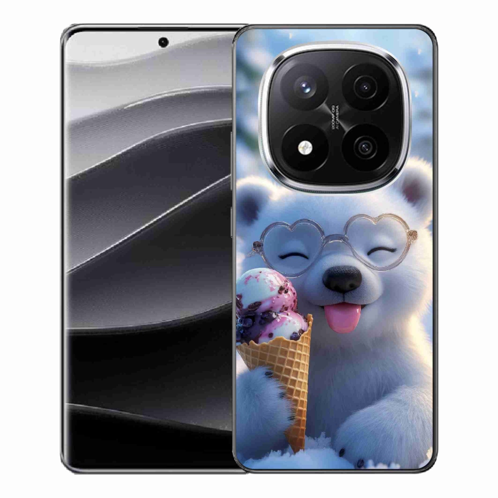 Gélový kryt mmCase na Xiaomi Remdi Note 14 Pro+ 5G - medvedík so zmrzlinou