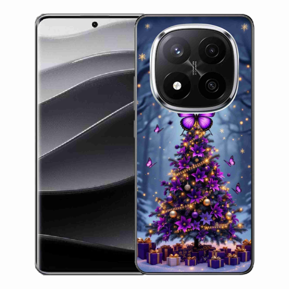 Gélový kryt mmCase na Xiaomi Remdi Note 14 Pro+ 5G - motýlí vianočný stromček