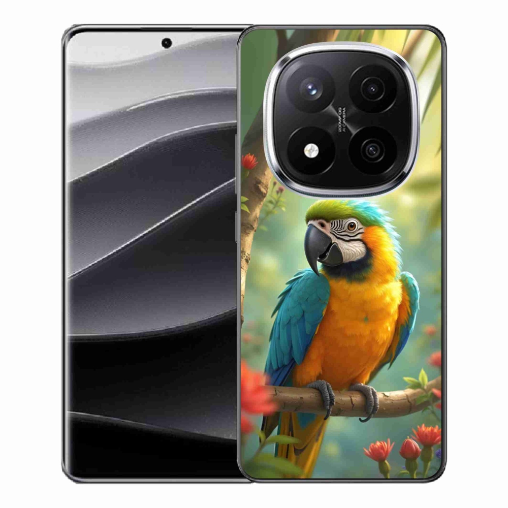 Gélový kryt mmCase na Xiaomi Remdi Note 14 Pro+ 5G - papagáj ara modrožltá