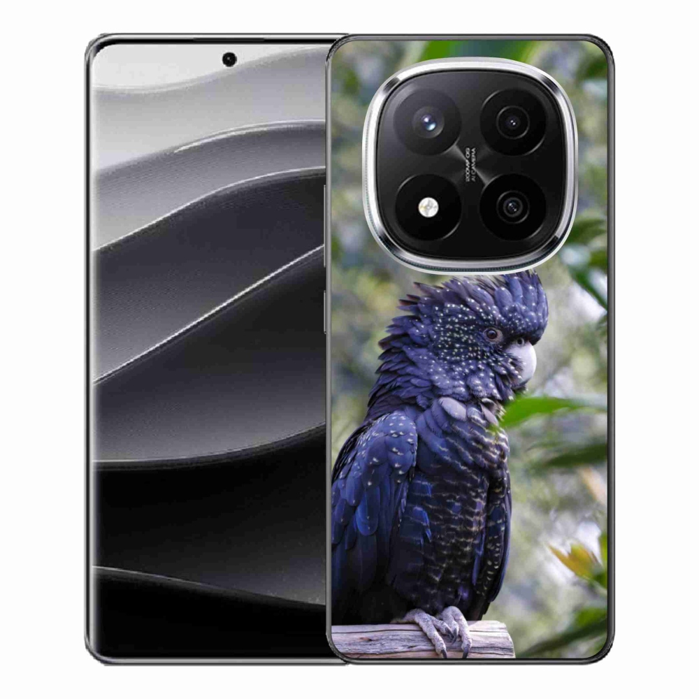 Gélový kryt mmCase na Xiaomi Remdi Note 14 Pro+ 5G - papagáj kakadu čierny