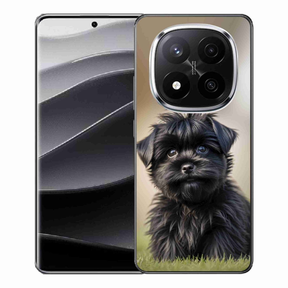 Gélový kryt mmCase na Xiaomi Remdi Note 14 Pro+ 5G - roztomilý čierny psík