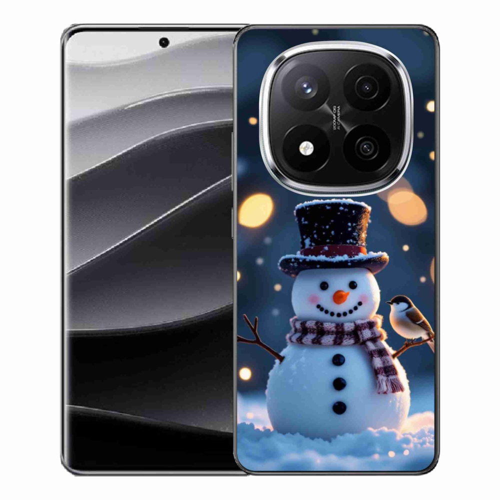 Gélový kryt mmCase na Xiaomi Remdi Note 14 Pro+ 5G - vianočný snehuliak