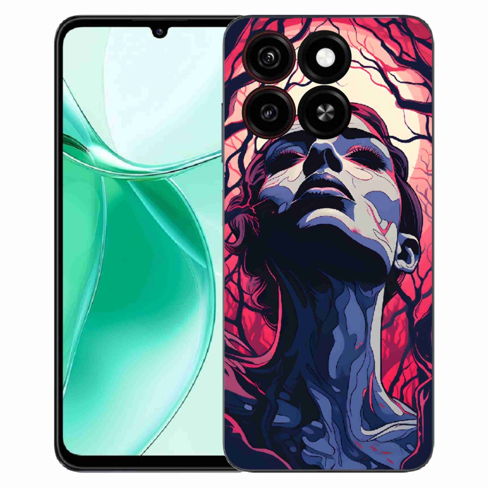 Gélový kryt mmCase na ZTE Blade A35 - abstraktná tvár
