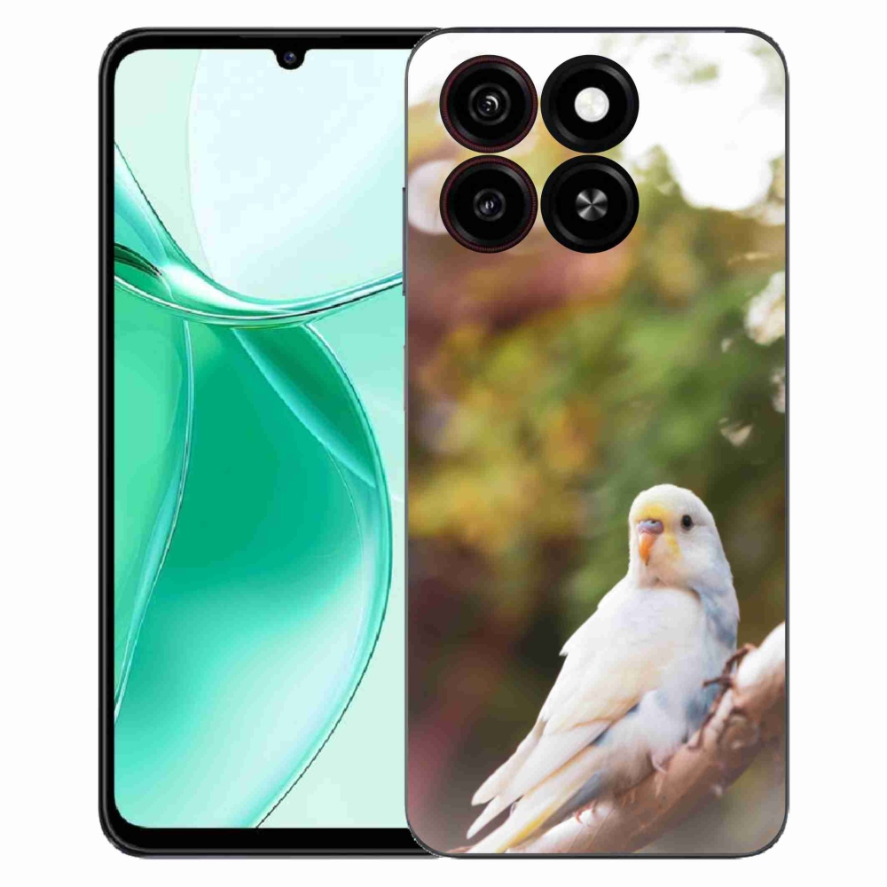 Gélový kryt mmCase na ZTE Blade A35 - andulka biela