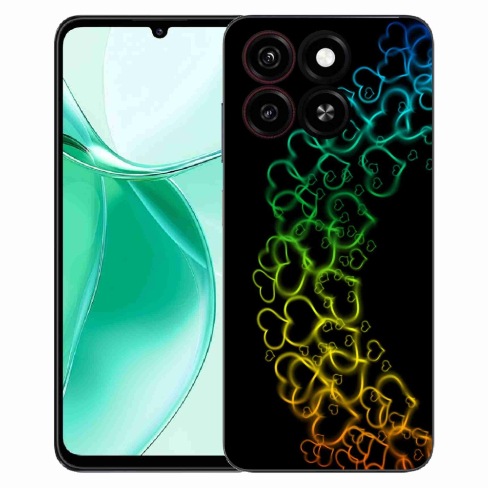 Gélový kryt mmCase na ZTE Blade A35 - farebné srdiečka