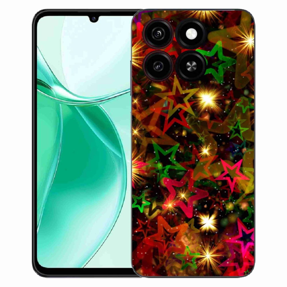 Gélový kryt mmCase na ZTE Blade A35 - farebné hviezdičky