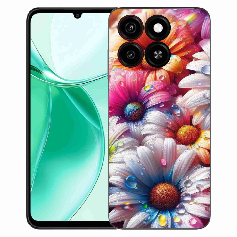 Gélový kryt mmCase na ZTE Blade A35 - farebné margaréty