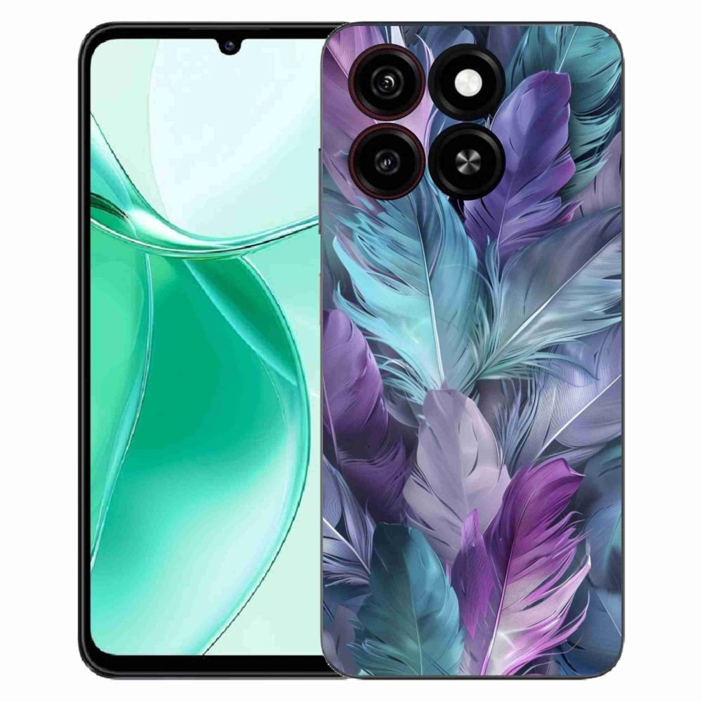 Gélový kryt mmCase na ZTE Blade A35 - farebné perie 2