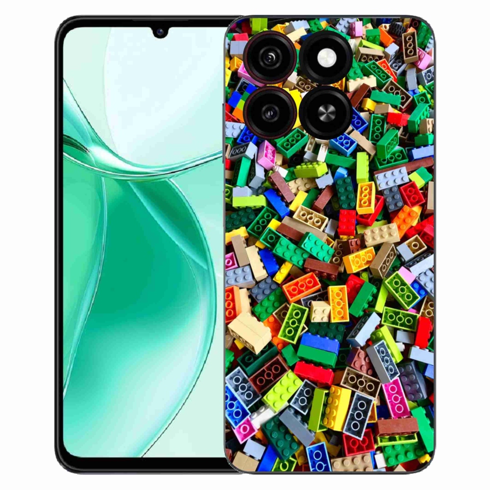 Gélový kryt mmCase na ZTE Blade A35 - farebné stavebné kocky