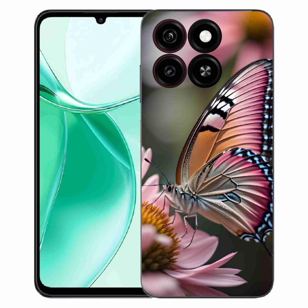 Gélový kryt mmCase na ZTE Blade A35 - farebný motýľ