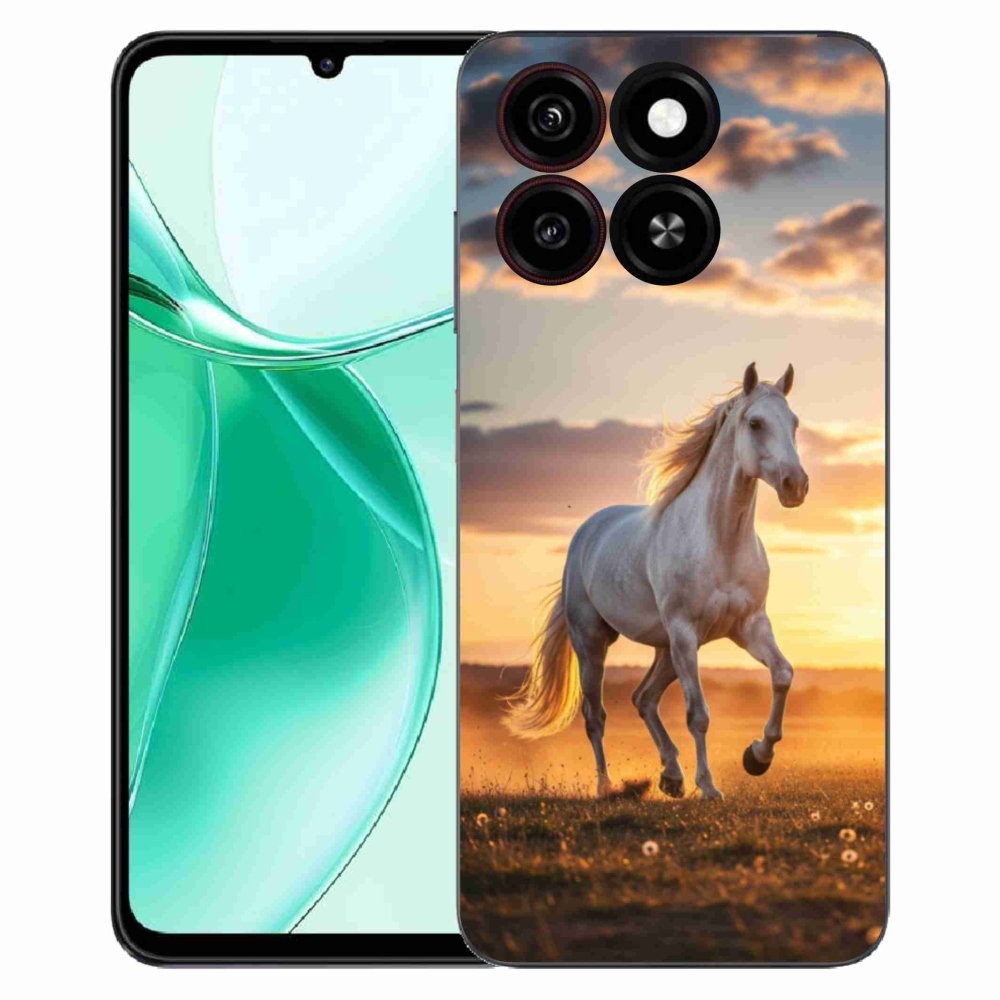 Gélový kryt mmCase na ZTE Blade A35 - bežiaci biely kôň 2