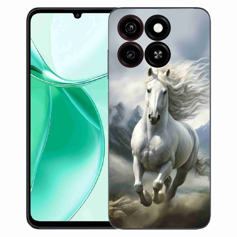 Gélový kryt mmCase na ZTE Blade A35 - bežiaci biely kôň 3
