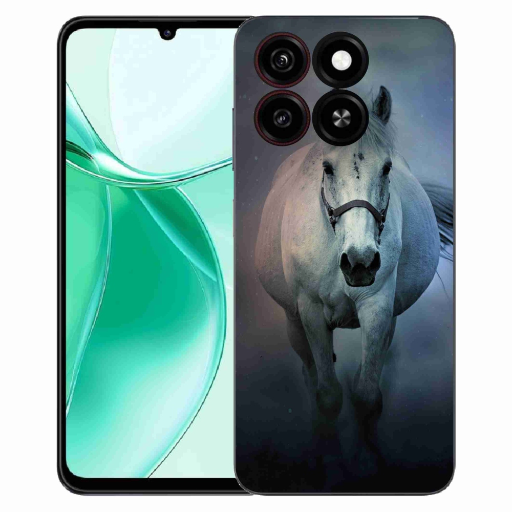Gélový kryt mmCase na ZTE Blade A35 - bežiaci biely kôň