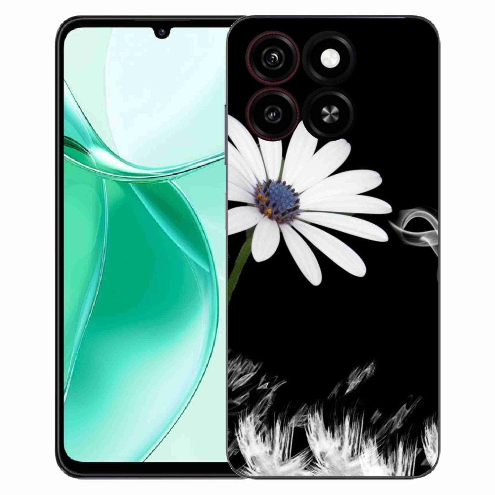 Gélový kryt mmCase na ZTE Blade A35 - biely kvet