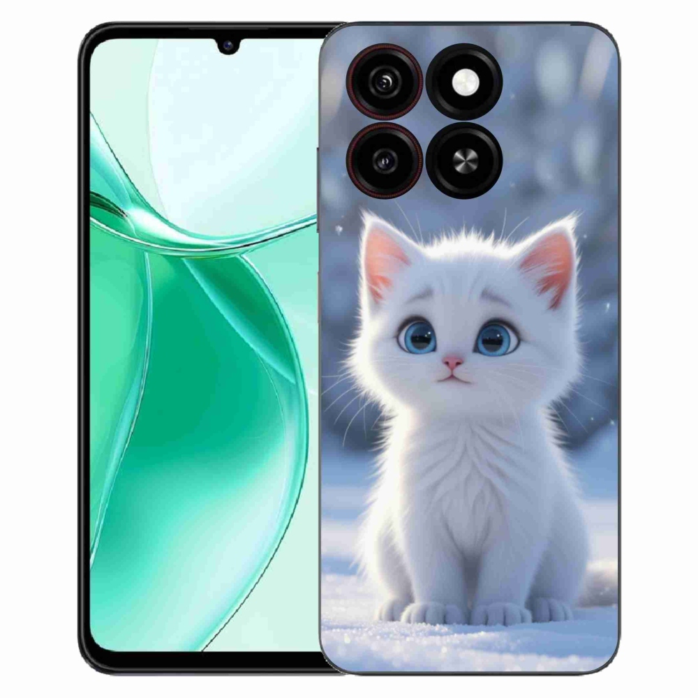 Gélový kryt mmCase na ZTE Blade A35 - biele mačiatko 3