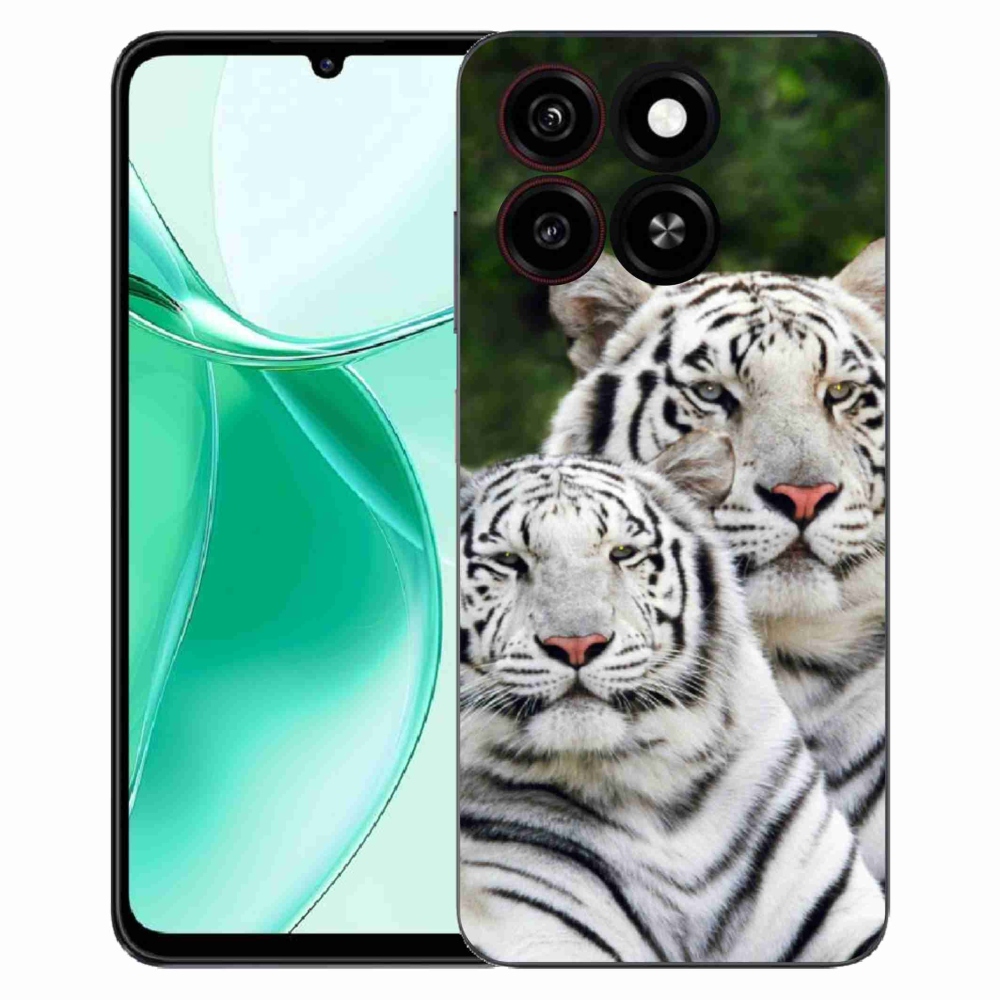 Gélový kryt mmCase na ZTE Blade A35 - bieli tigre
