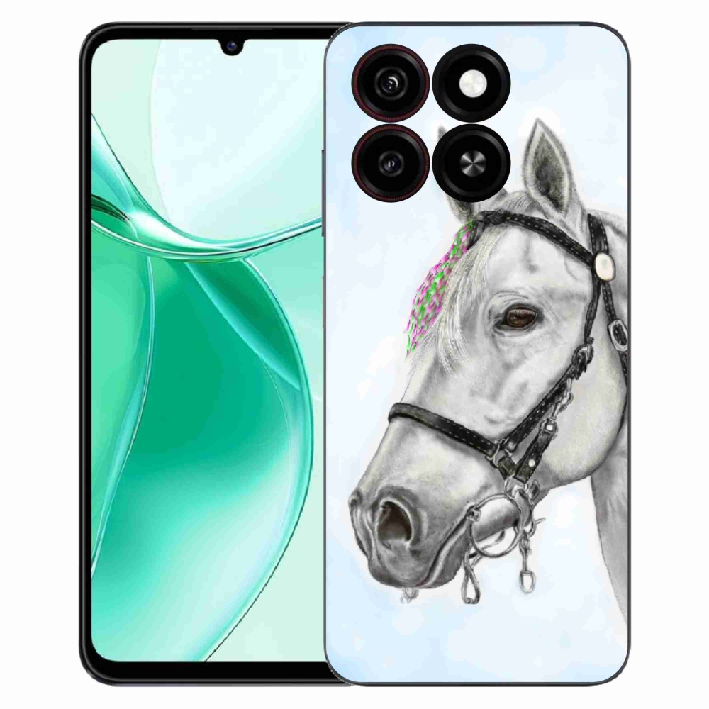 Gélový kryt mmCase na ZTE Blade A35 - biely kôň 1