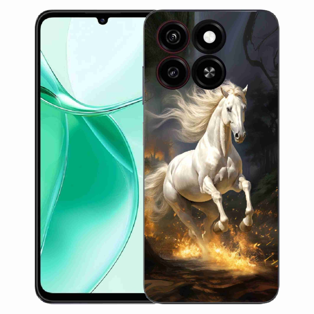 Gélový kryt mmCase na ZTE Blade A35 - biely kôň 2