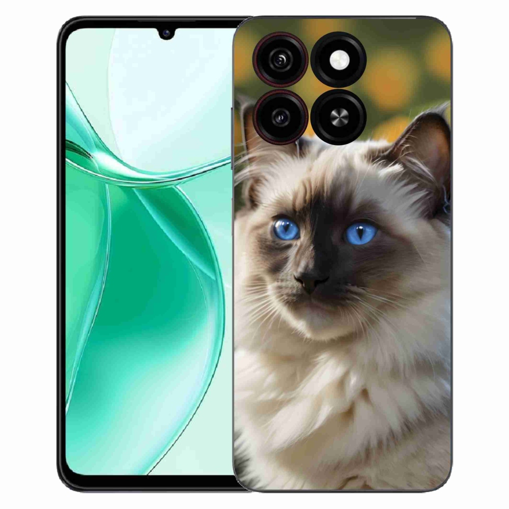 Gélový kryt mmCase na ZTE Blade A35 - biely ragdoll