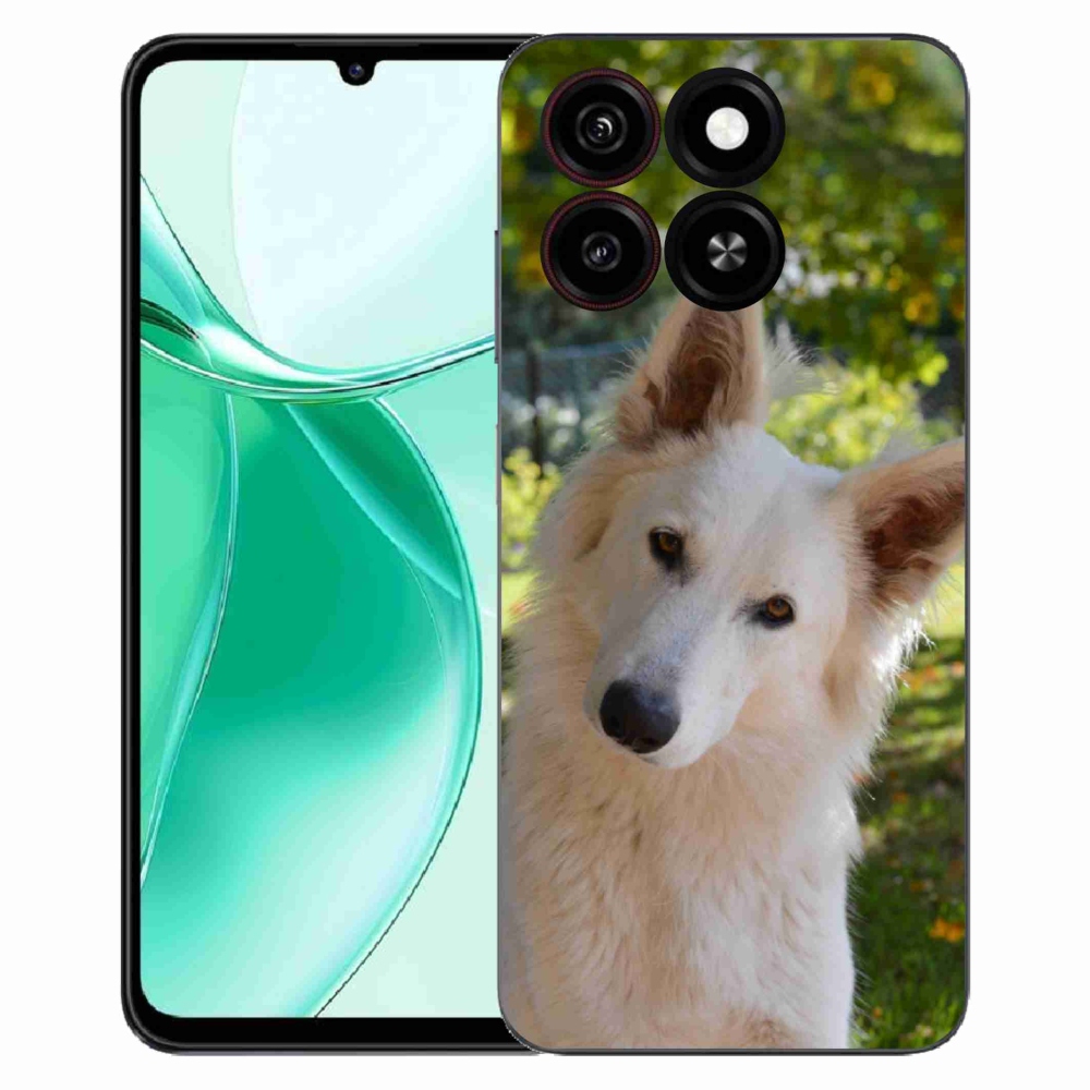 Gélový kryt mmCase na ZTE Blade A35 - biely švajčiarsky ovčiak 1