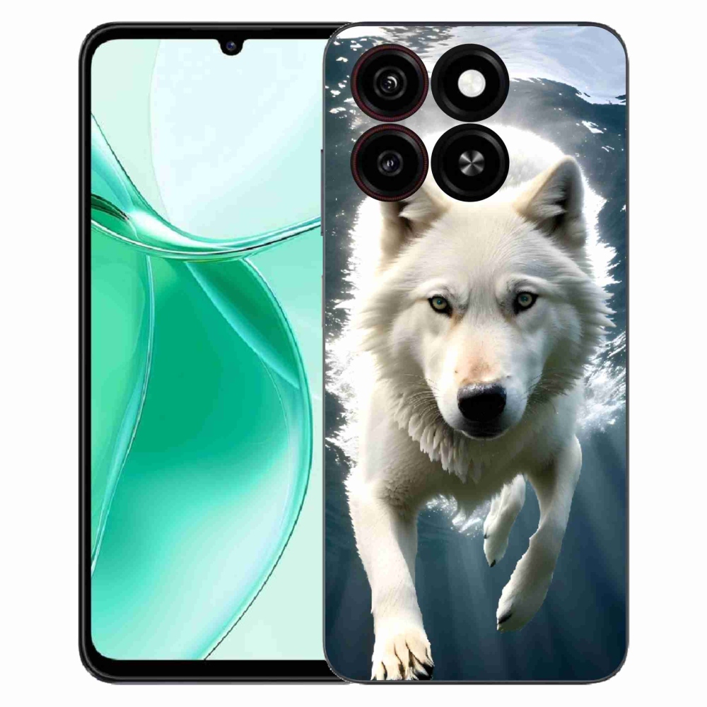 Gélový kryt mmCase na ZTE Blade A35 - biely vlk