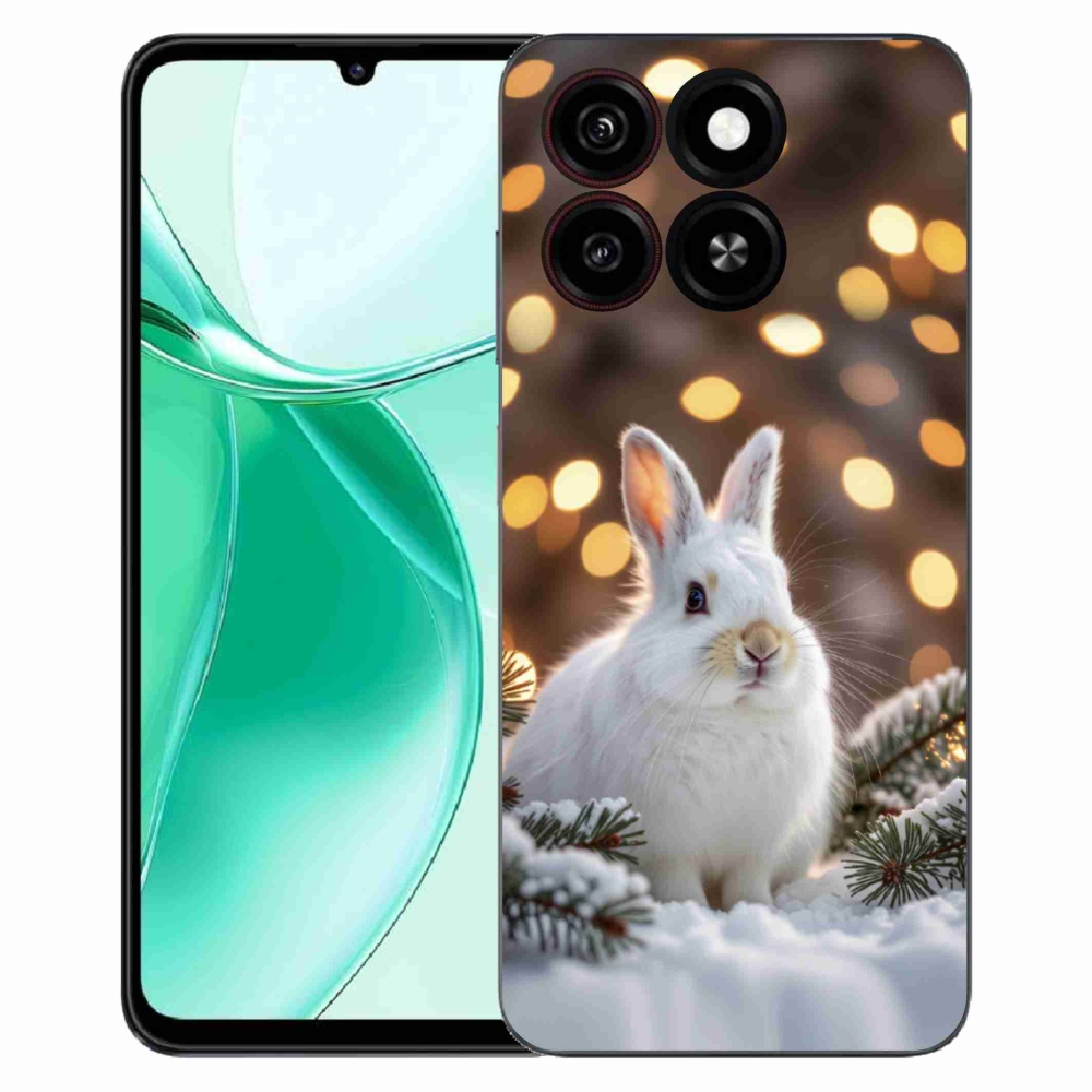 Gélový kryt mmCase na ZTE Blade A35 - biely zajac