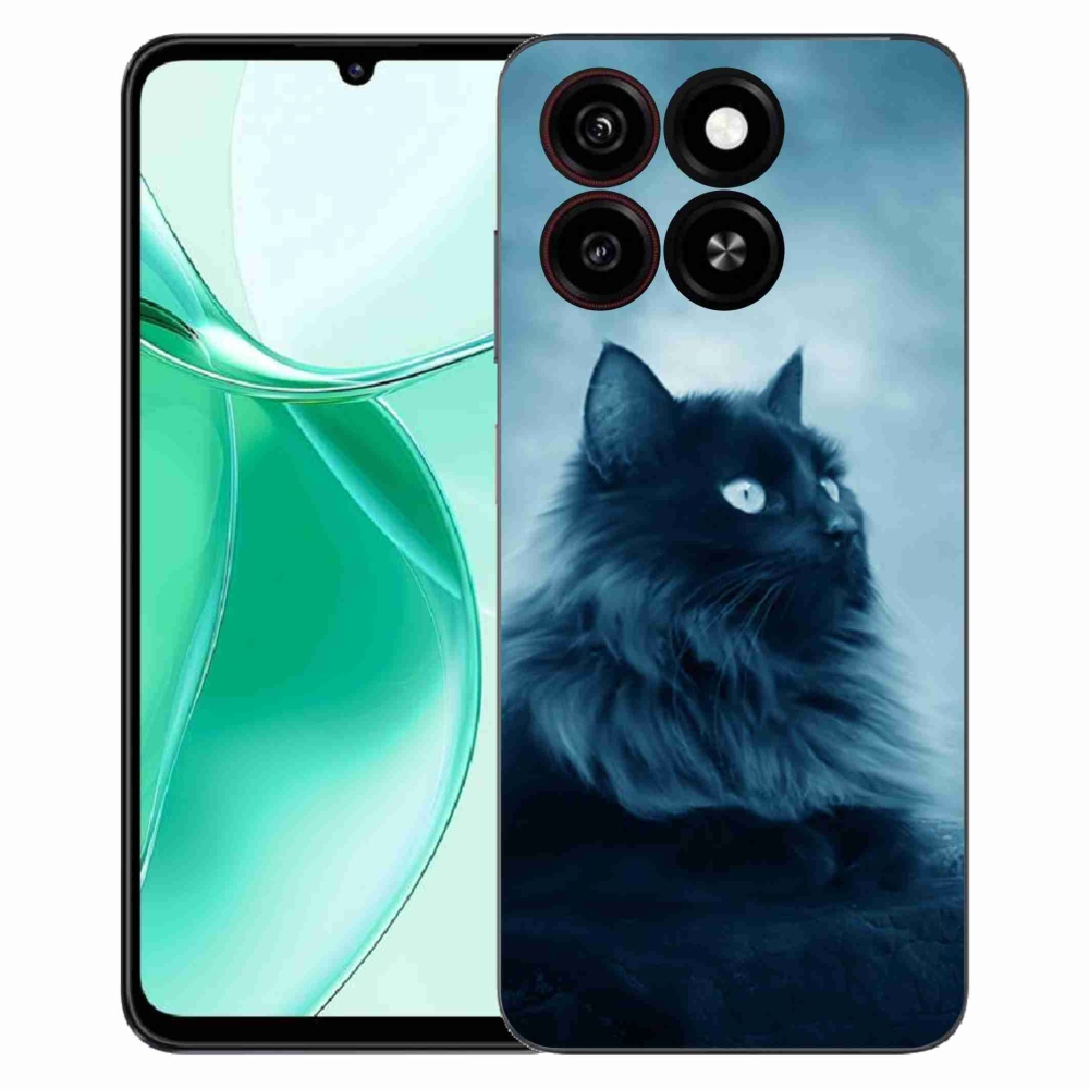 Gélový kryt mmCase na ZTE Blade A35 - čierna mačka 1