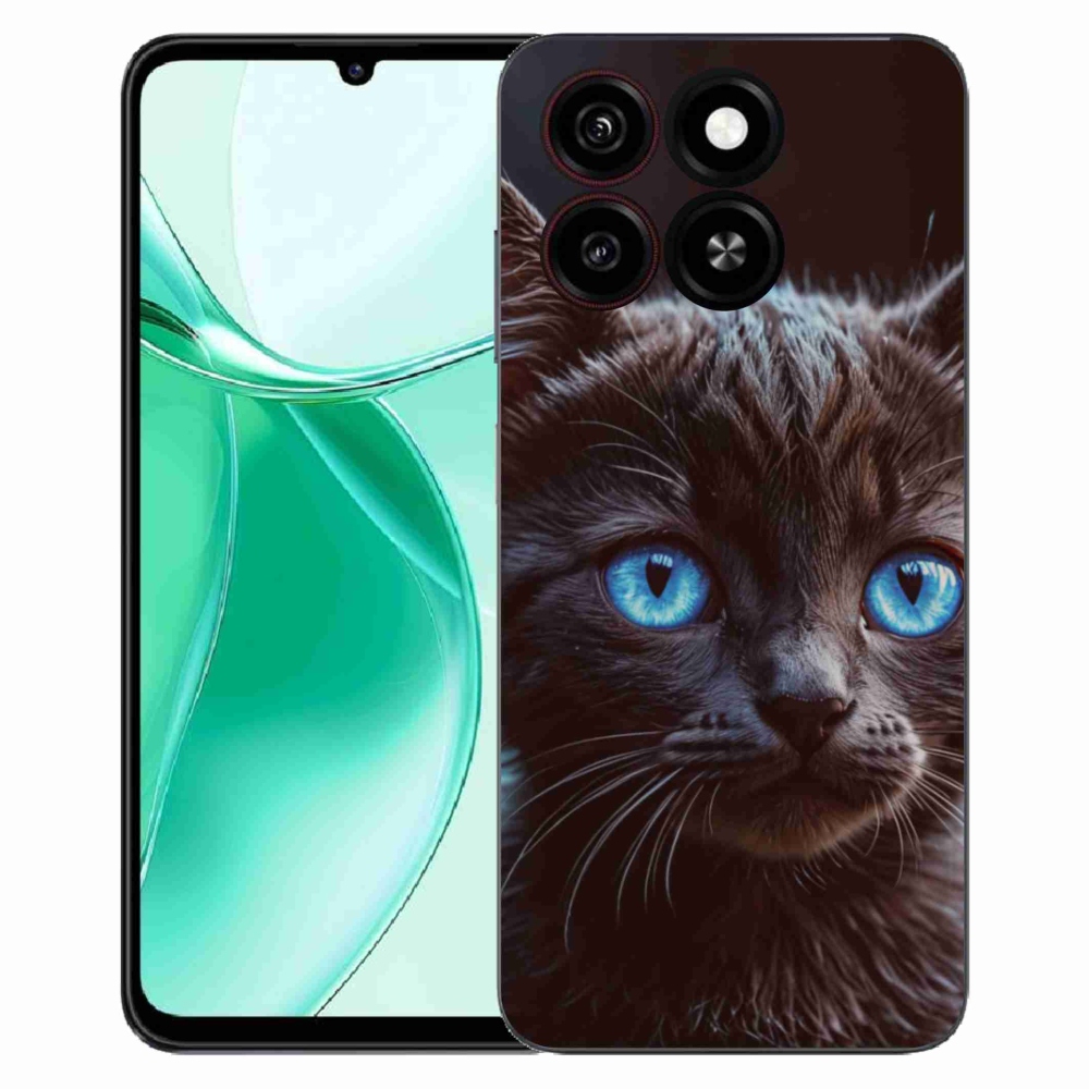 Gélový kryt mmCase na ZTE Blade A35 - čierne mačiatko 2