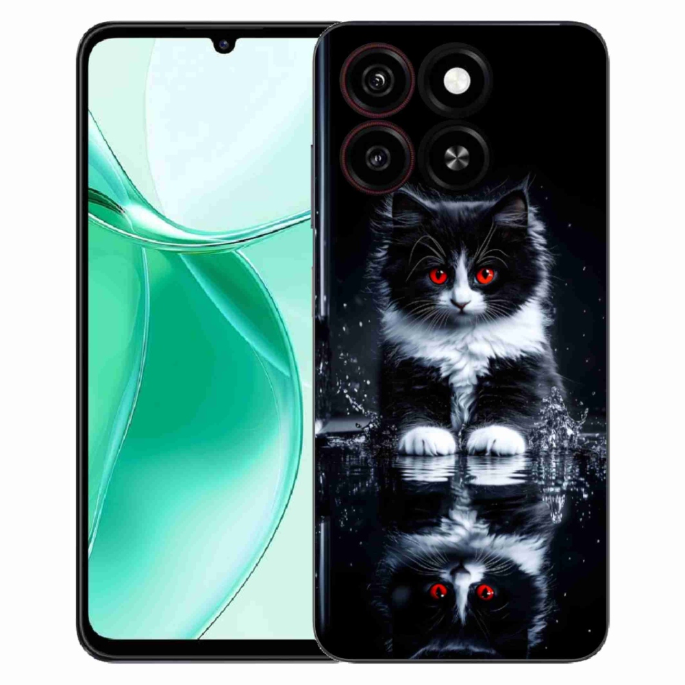 Gélový kryt mmCase na ZTE Blade A35 - čiernobiele mačiatko