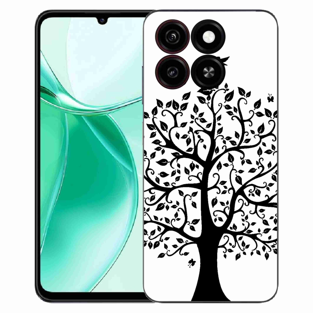 Gélový kryt mmCase na ZTE Blade A35 - čiernobiely strom