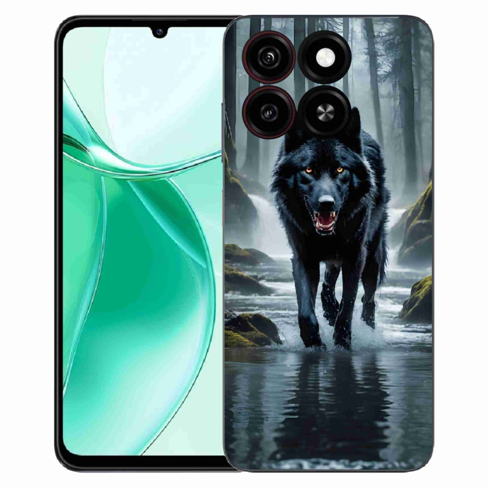 Gélový kryt mmCase na ZTE Blade A35 - čierny vlk