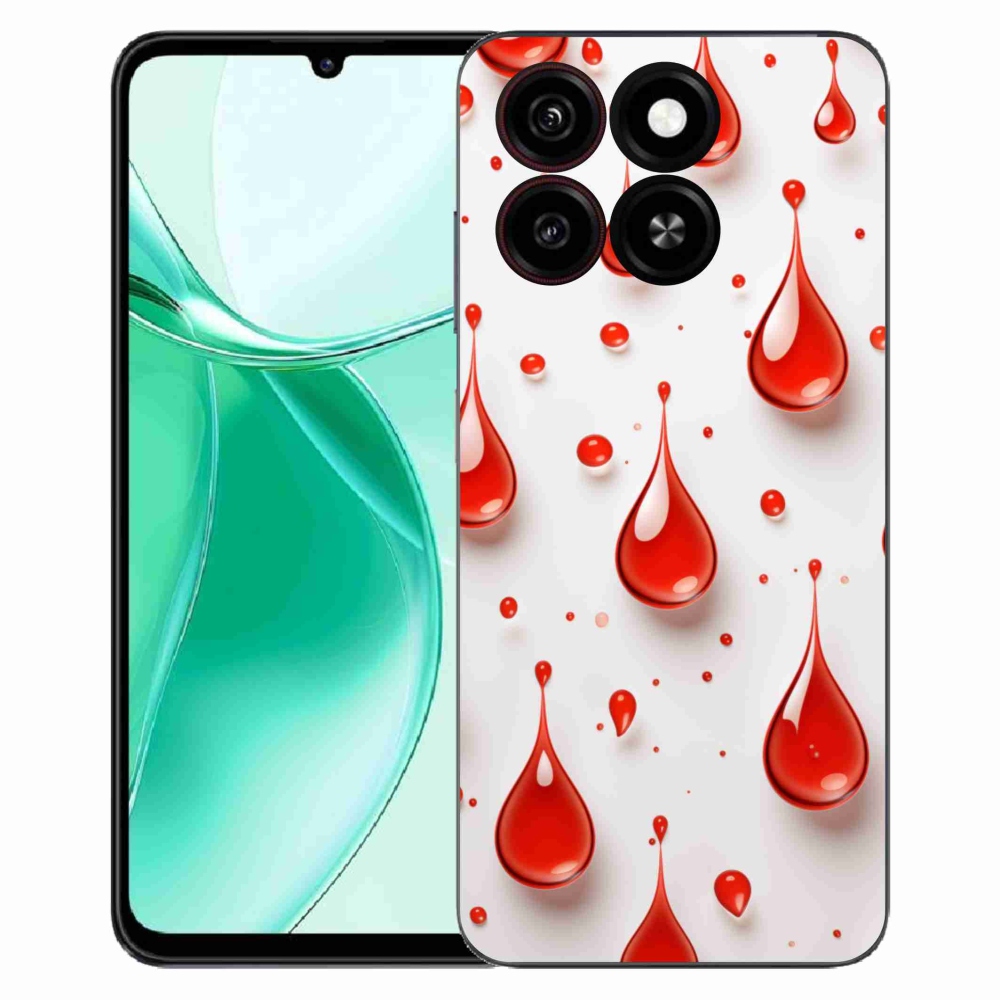 Gélový kryt mmCase na ZTE Blade A35 - červené kvapky