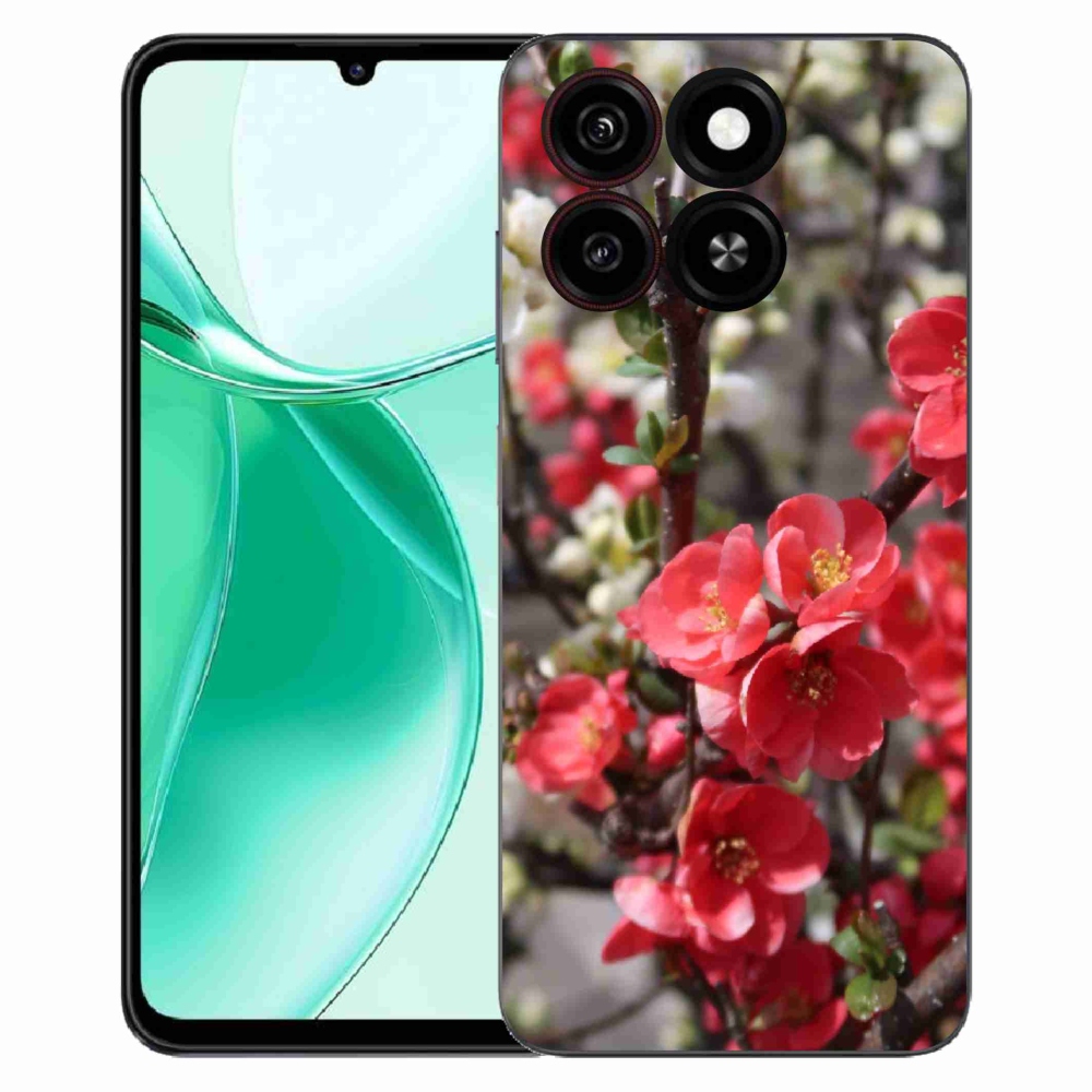 Gélový kryt mmCase na ZTE Blade A35 - červené kvety