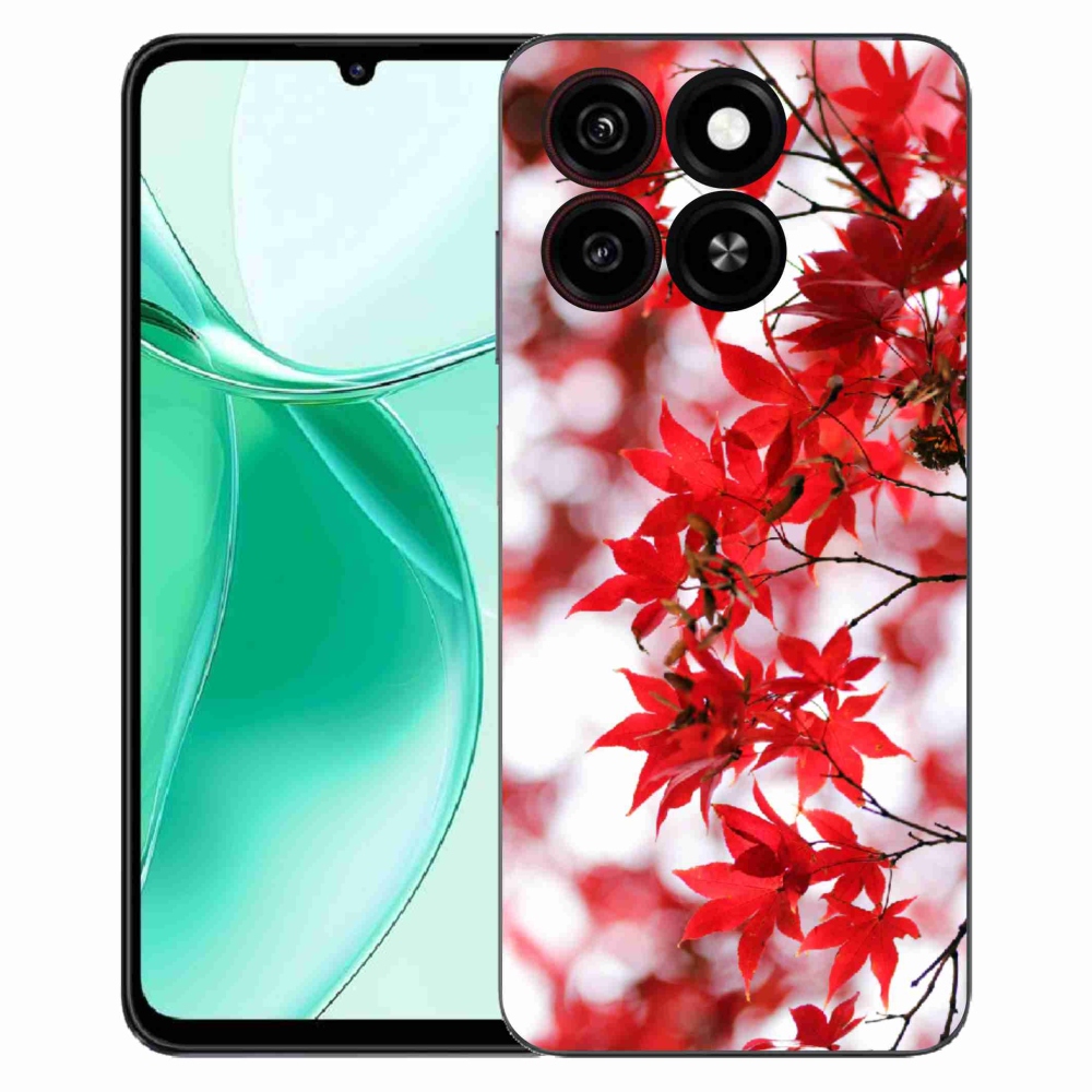 Gélový kryt mmCase na ZTE Blade A35 - červené listy