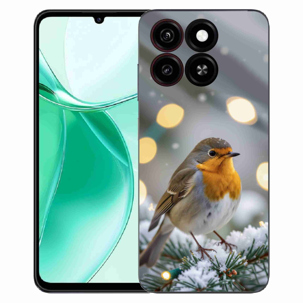 Gélový kryt mmCase na ZTE Blade A35 - červienka v zime
