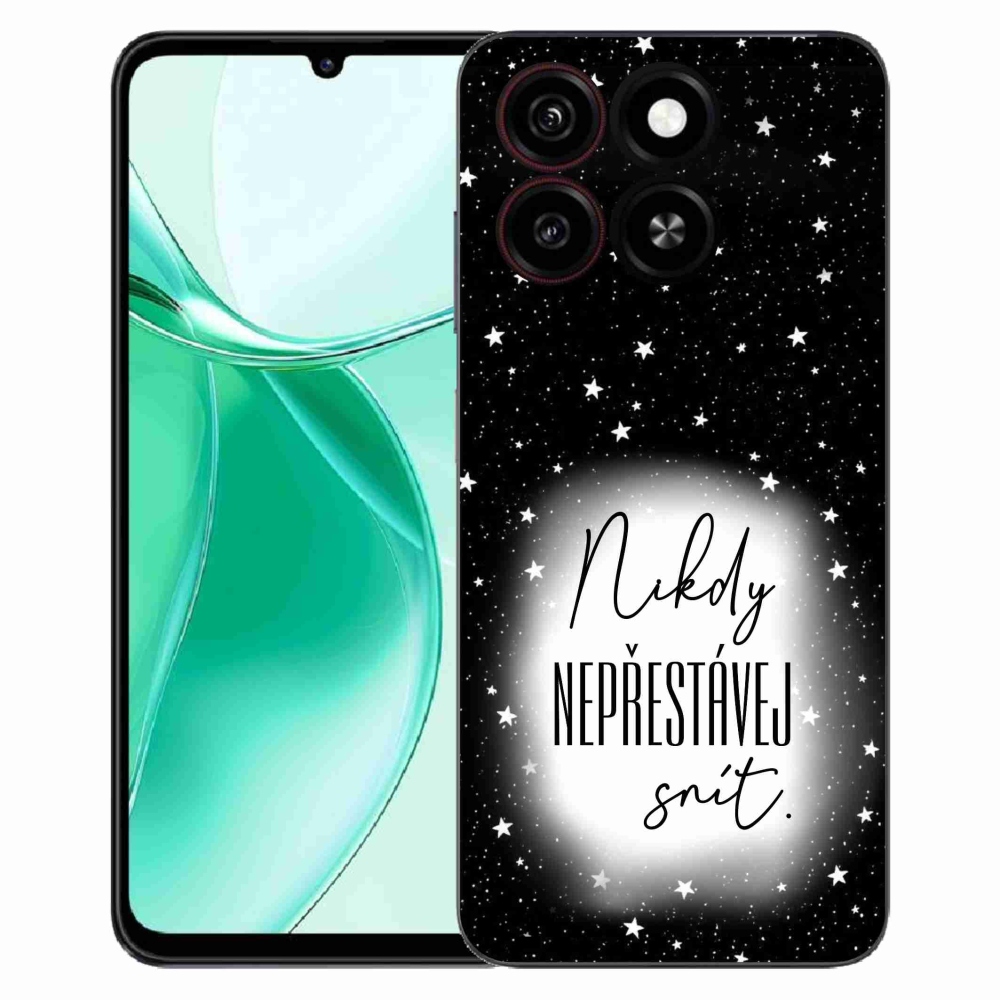 Gélový kryt mmCase na ZTE Blade A35 - citát 1 bieločierne pozadie