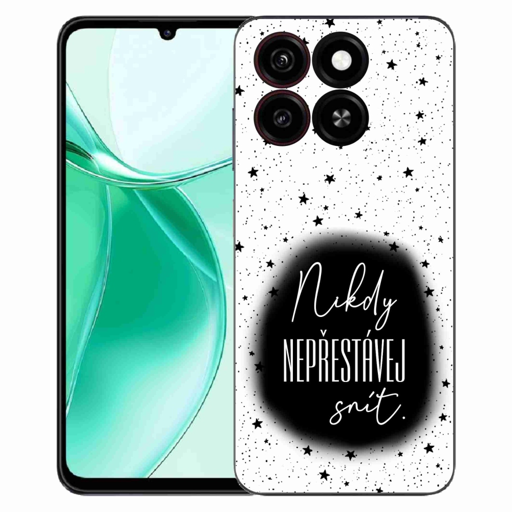 Gélový kryt mmCase na ZTE Blade A35 - citát 1 čiernobiele pozadie