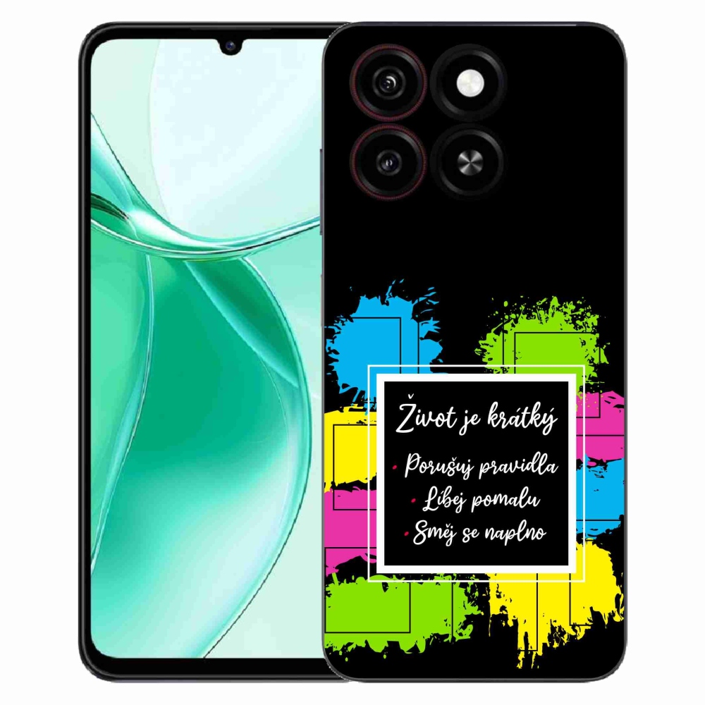 Gélový kryt mmCase na ZTE Blade A35 - citát 5 čierne pozadie