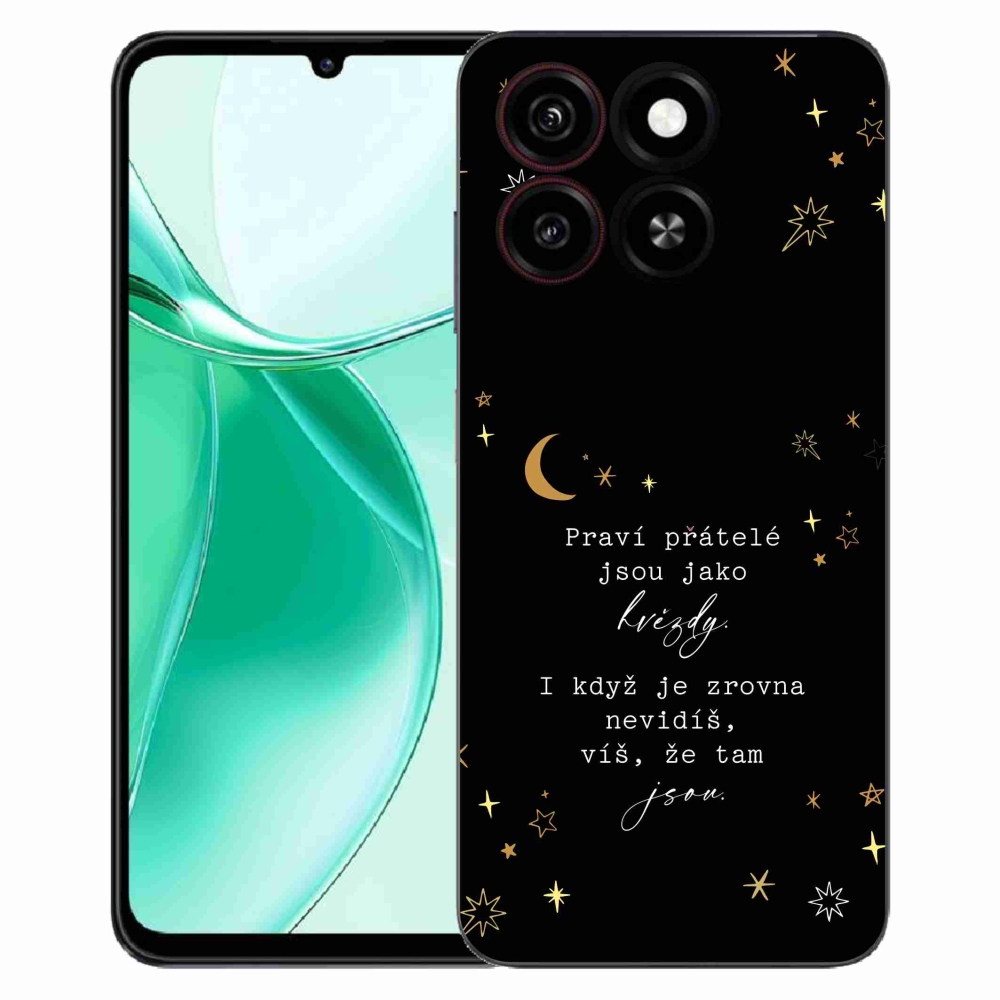 Gélový kryt mmCase na ZTE Blade A35 - citát 6 čierne pozadie