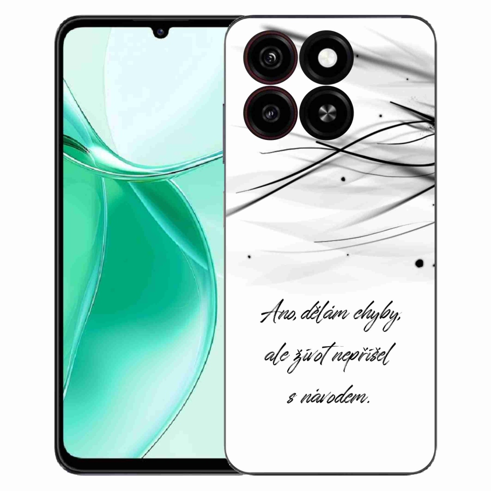 Gélový kryt mmCase na ZTE Blade A35 - citát biele pozadie