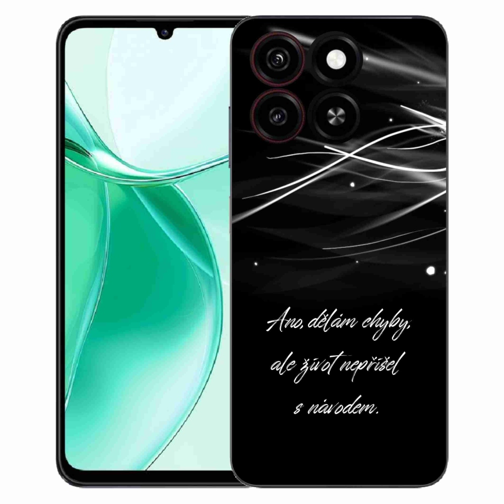 Gélový kryt mmCase na ZTE Blade A35 - citát čierne pozadie