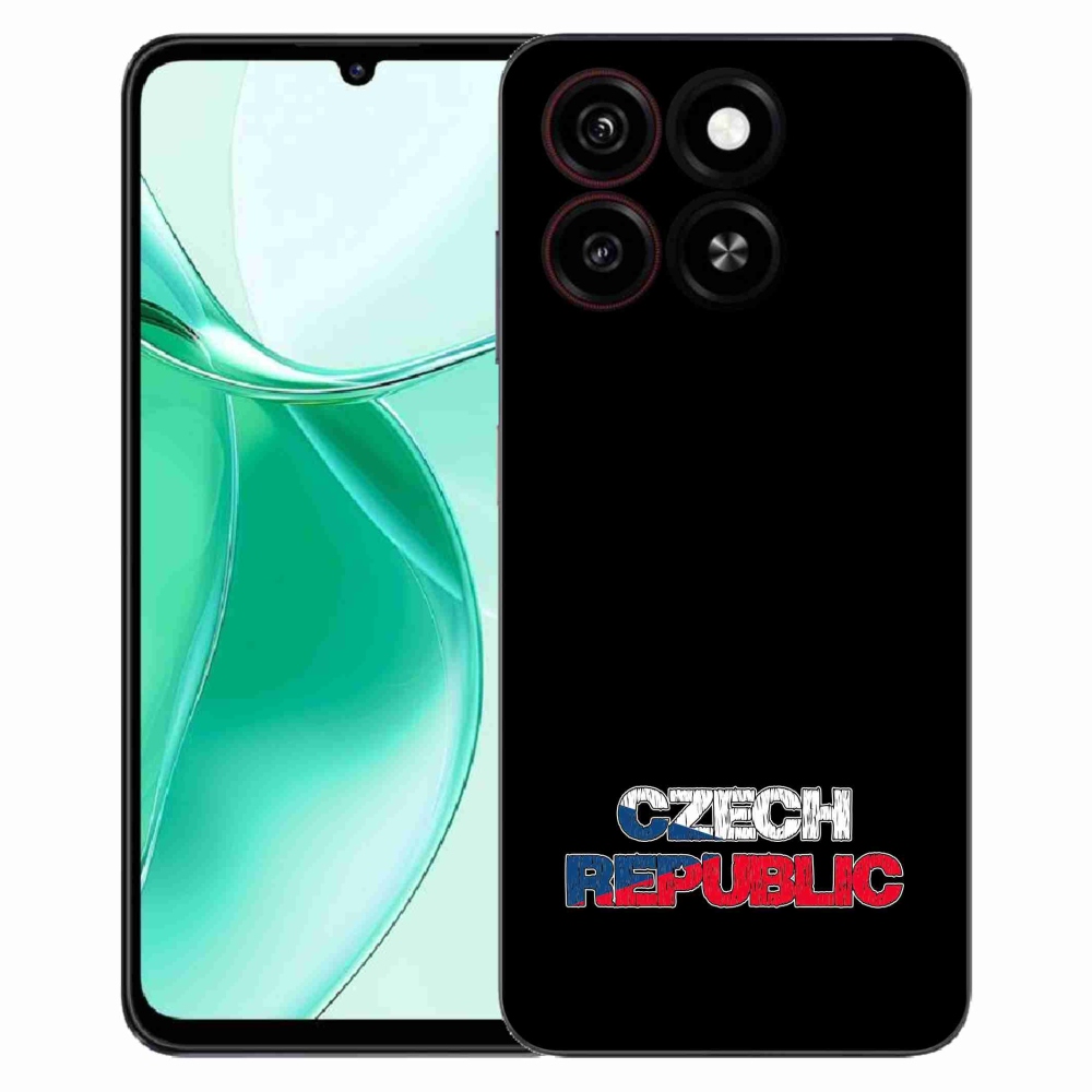 Gélový kryt mmCase na ZTE Blade A35 - Slovak Republic čierne pozadie