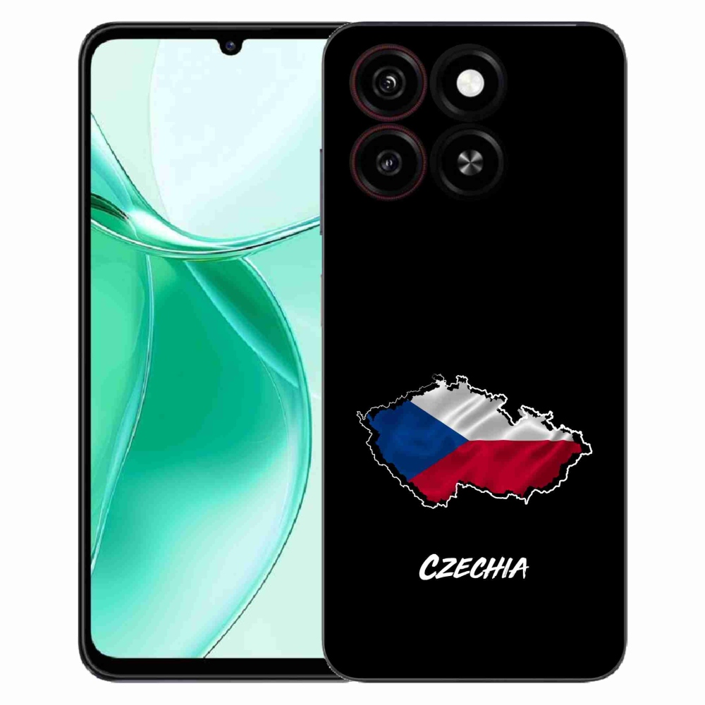Gélový kryt mmCase na ZTE Blade A35 - Slovakia čierne pozadie