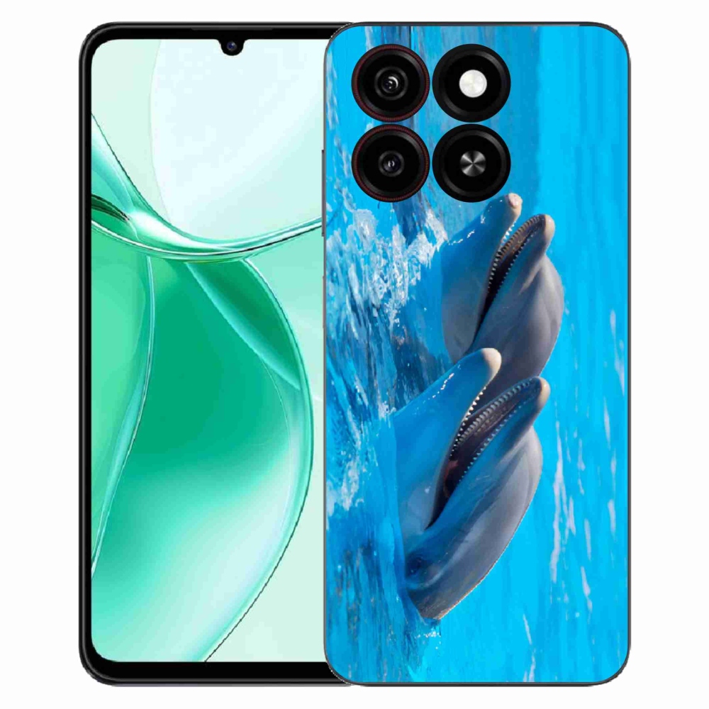 Gélový kryt mmCase na ZTE Blade A35 - delfíny