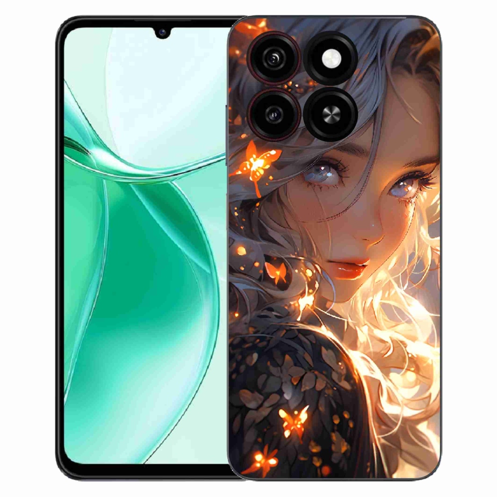Gélový kryt mmCase na ZTE Blade A35 - dievča a motýle